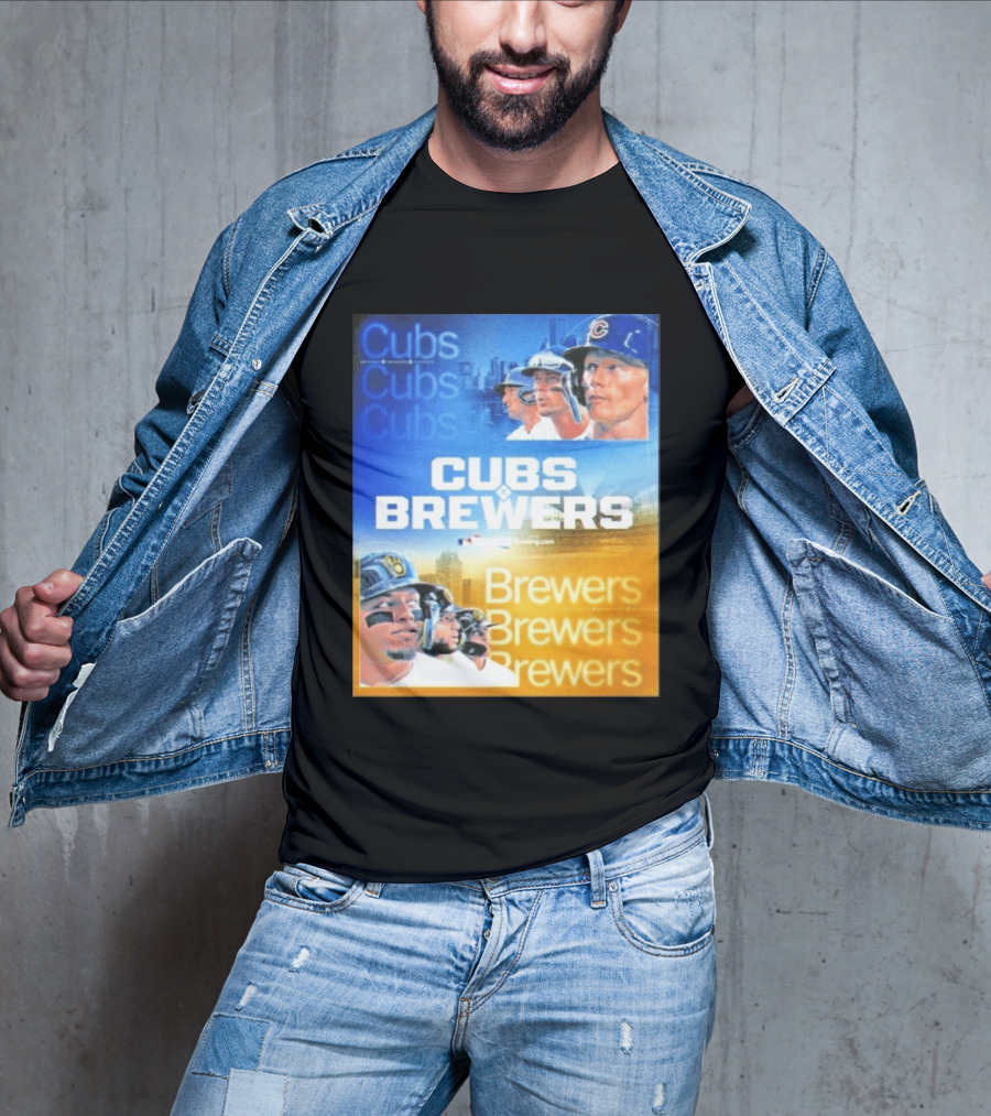 Chicago Cubs Brewers MLB Rivalry Matchup Highlights T-Shirt