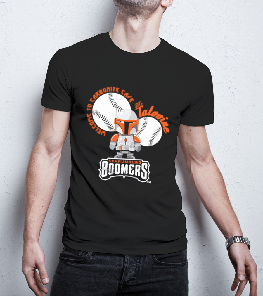 Schaumburg Boomers Welcome To Carbonite Café With Baseball And Armor T-Shirt