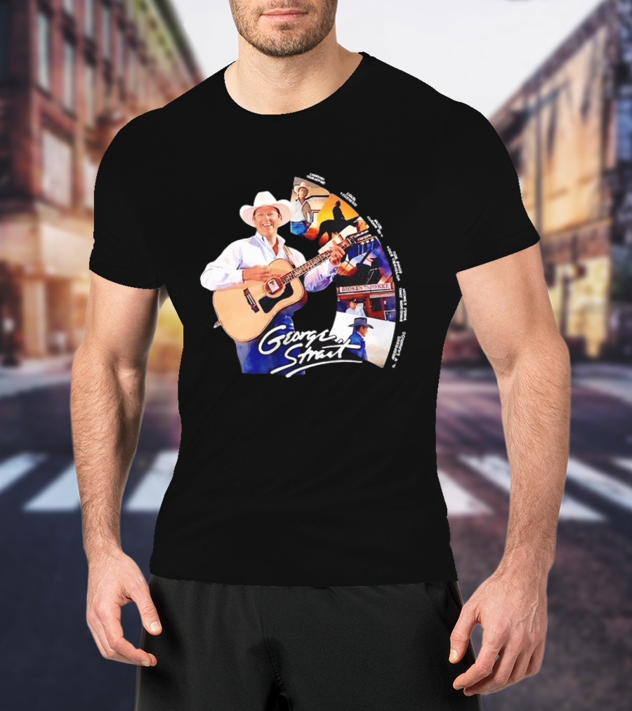 George Strait Country Music Legend Hits Amarillo By Morning Troubadour Broken Spoke Classic Songs T-Shirt