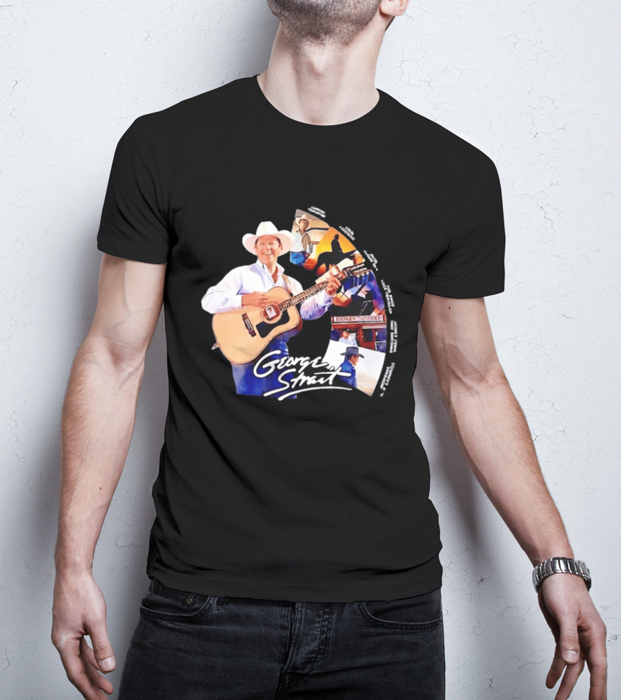 George Strait Country Music Legend Hits Amarillo By Morning Troubadour Broken Spoke Classic Songs T-Shirt