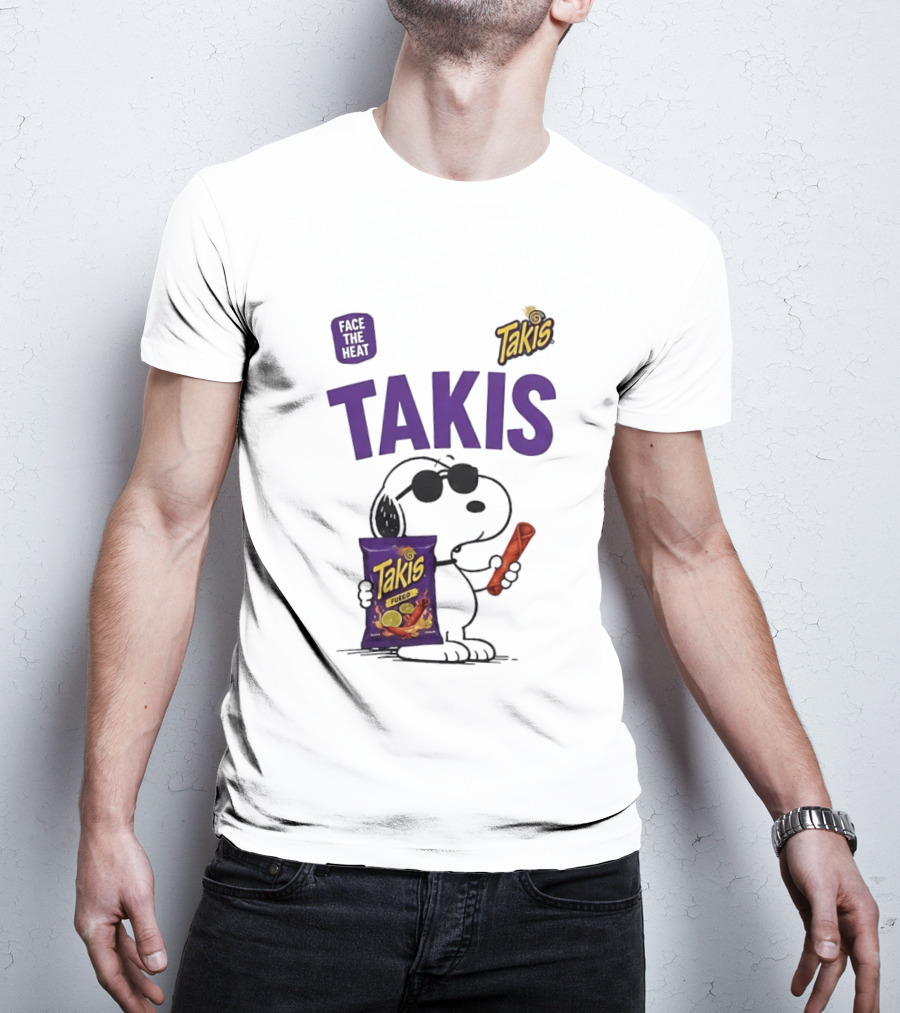 Takis Fuego Peanuts Face The Heat Snoopy Iconic Collaboration T-Shirt