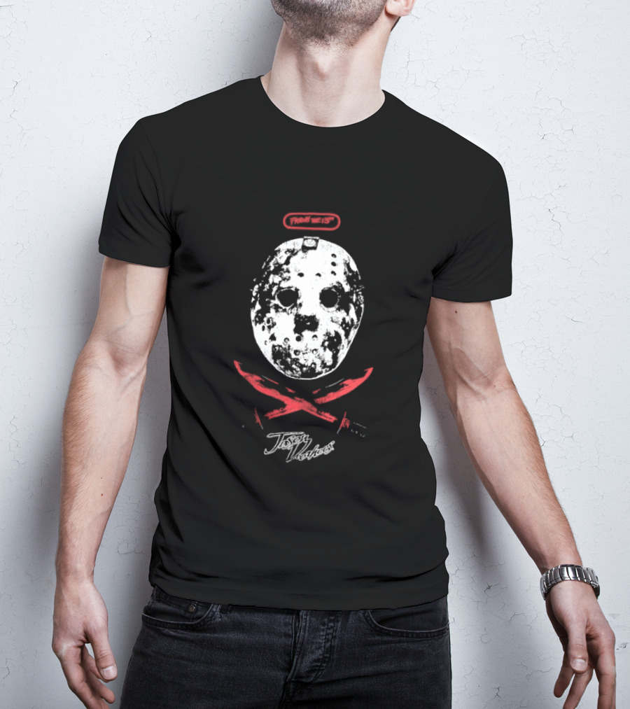 Friday The 13th Jason Voorhees Distressed Mask T-Shirt