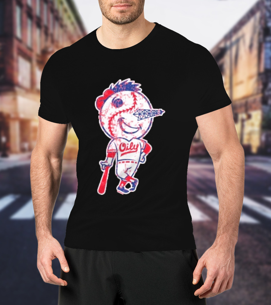 Tulsa Drillers Oily Distressed Baseball T-Shirt