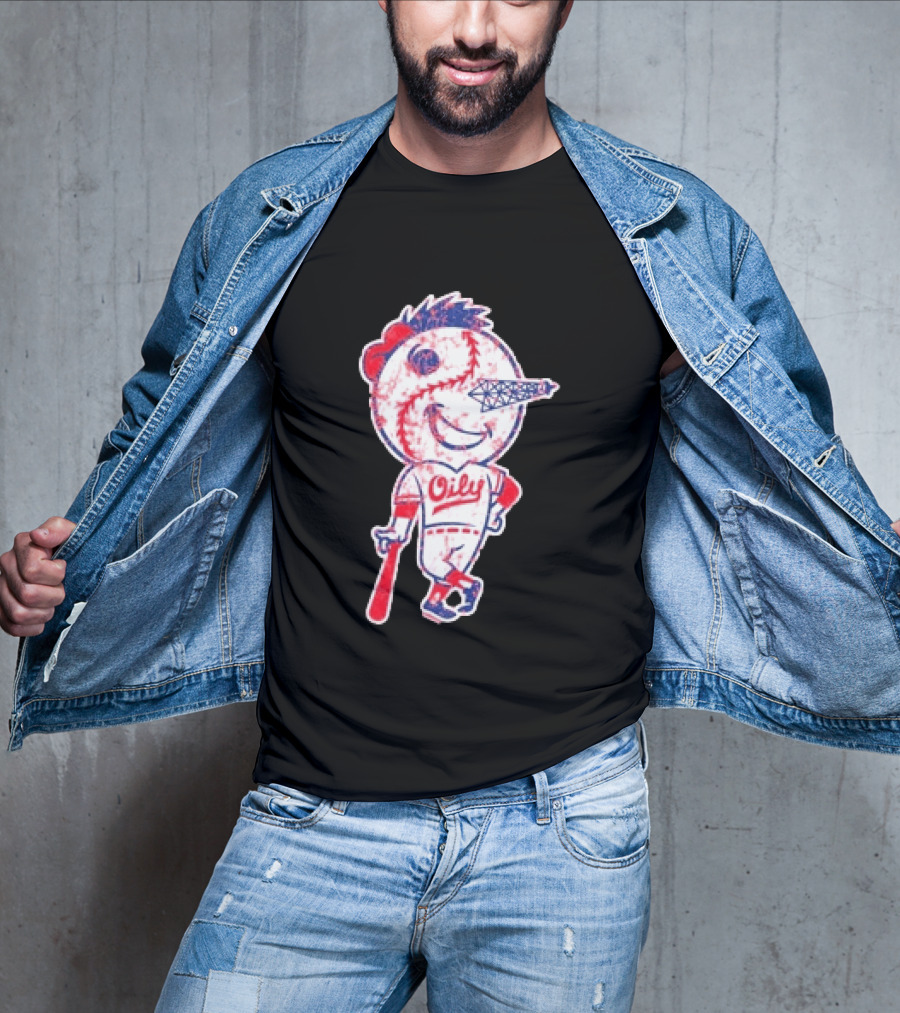 Tulsa Drillers Oily Distressed Baseball T-Shirt