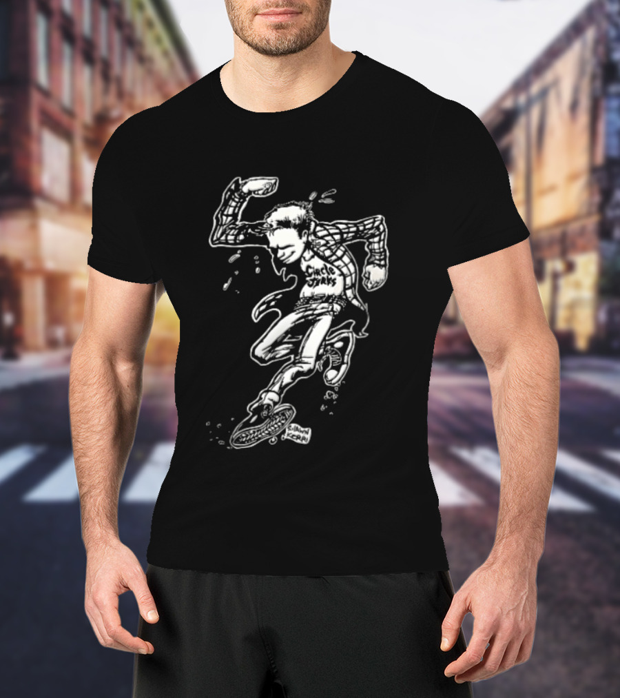 Jerks Shawn Kerri Cartoon Skanking Punk Guy Plaid Flannel T-Shirt