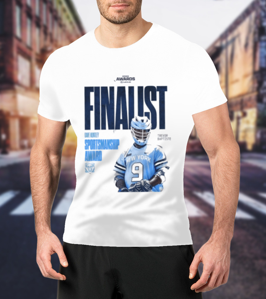 Trevor Baptiste NY Atlas 2026 Dave Huntley Sportsmanship Award Finalist New York Sports Team Number 9 T-Shirt