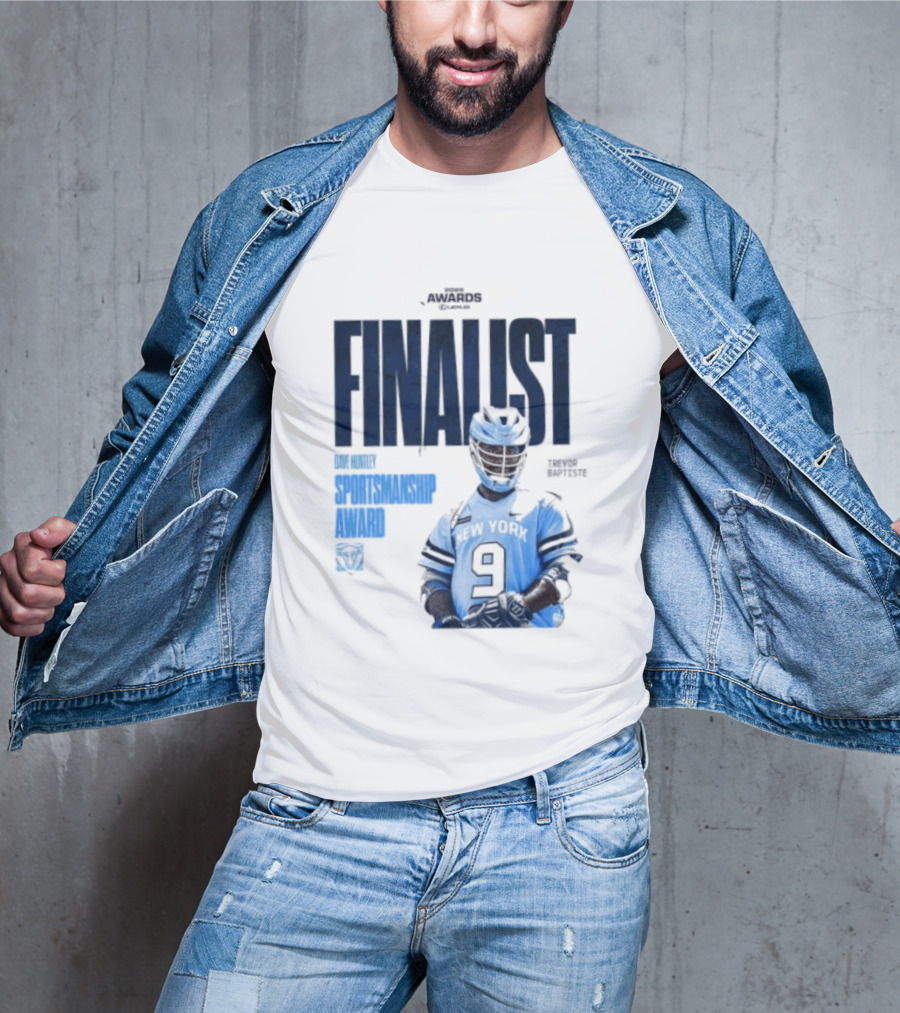 Trevor Baptiste NY Atlas 2026 Dave Huntley Sportsmanship Award Finalist New York Sports Team Number 9 T-Shirt