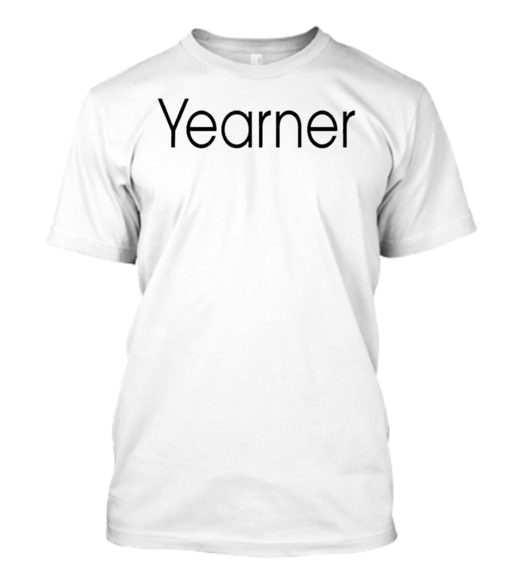 Yearner Meme Textured Word Art Black T-Shirt