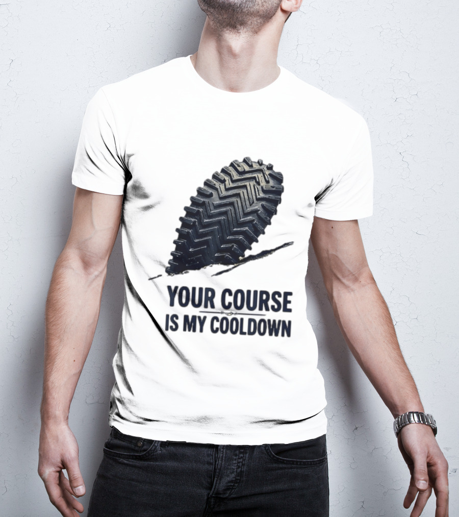 Your Course Is My Cooldown Trail Running Footprint T-Shirt