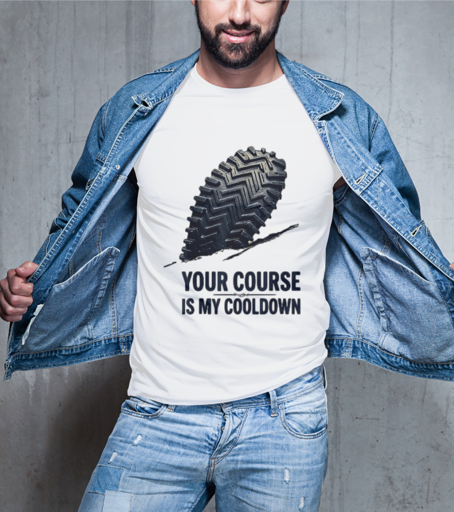 Your Course Is My Cooldown Trail Running Footprint T-Shirt
