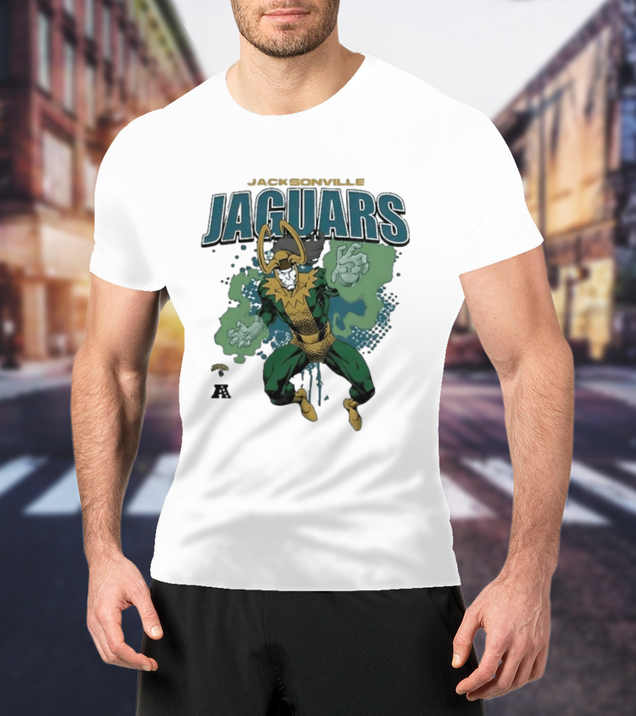 Jacksonville Jaguars Loki Marvel Crossover NFL Collaboration T-Shirt