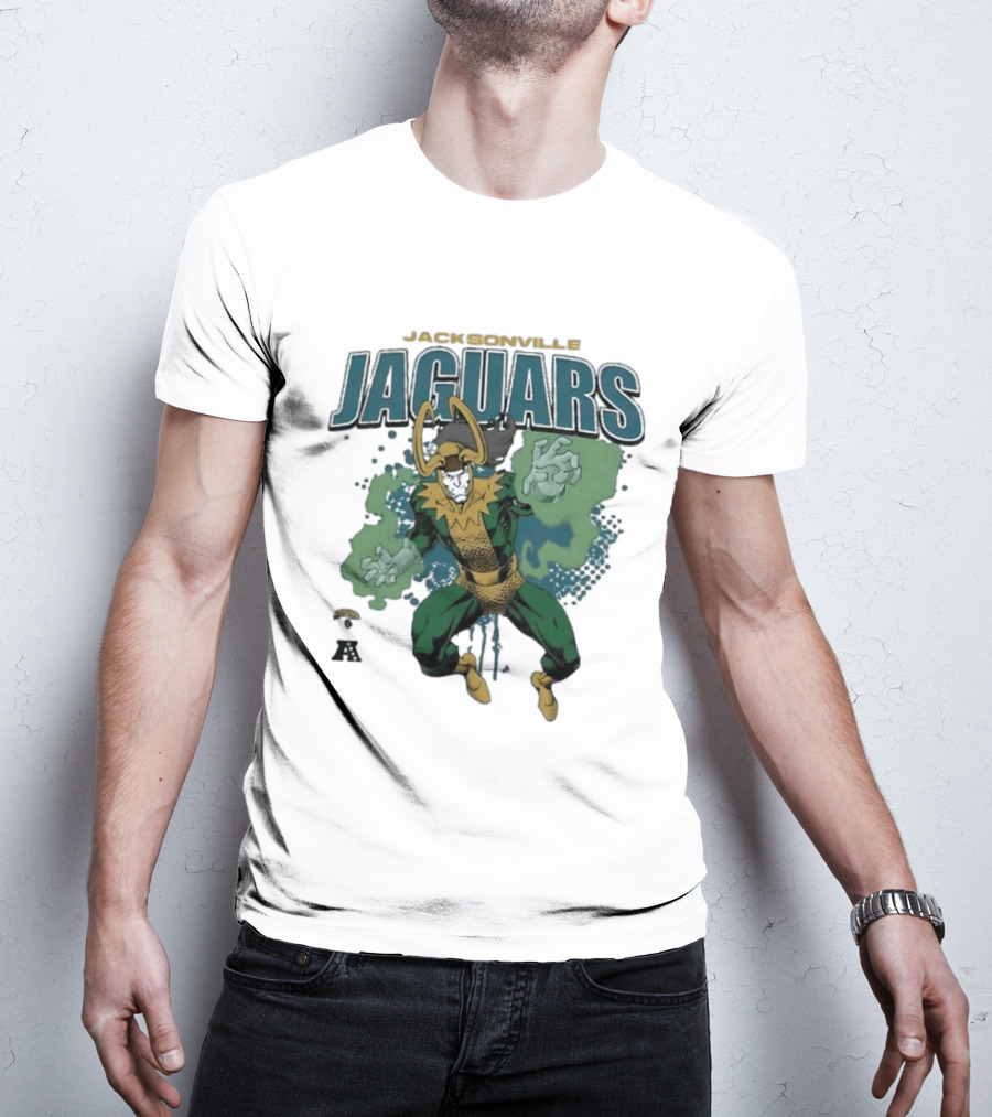 Jacksonville Jaguars Loki Marvel Crossover NFL Collaboration T-Shirt