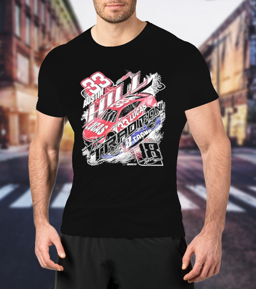 Austin Hill 33 Lucas Oil RCR NASCAR Racing Car Classic Ink T-Shirt