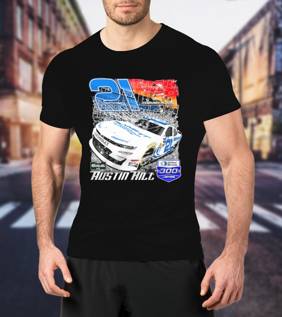 Austin Hill Richard Childress Racing February 2026 United Rentals 300 Daytona Race Winner Chevrolet 21 T-Shirt