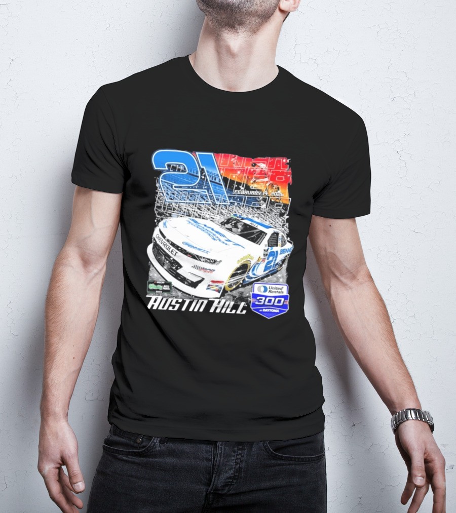 Austin Hill Richard Childress Racing February 2026 United Rentals 300 Daytona Race Winner Chevrolet 21 T-Shirt