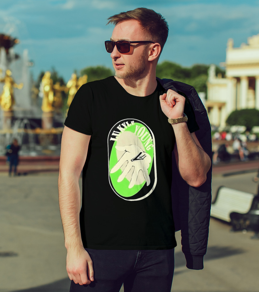 Lukyle Young Hand With Emblem In Green Oval T-Shirt