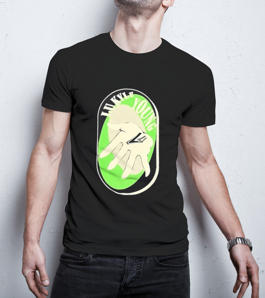 Lukyle Young Hand With Emblem In Green Oval T-Shirt