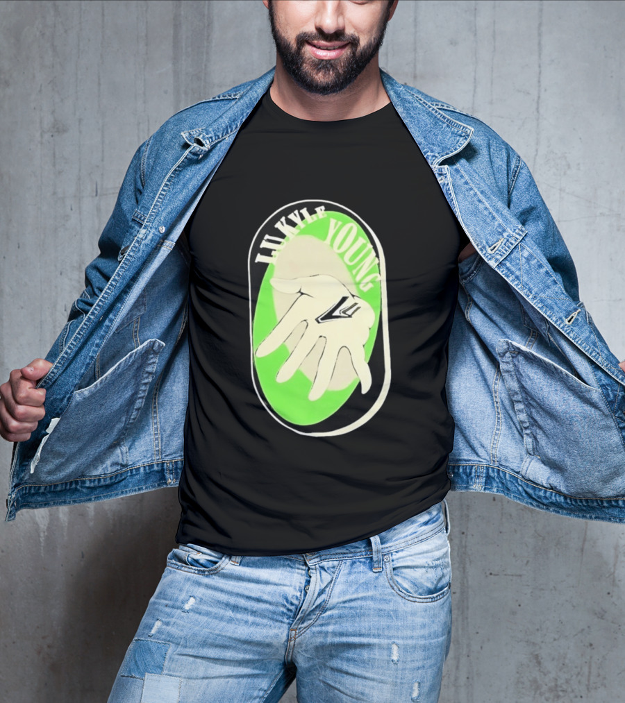 Lukyle Young Hand With Emblem In Green Oval T-Shirt