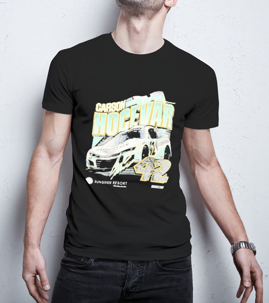 Carson Hocevar Legacy Motor Club 42 Sunseeker Resort NASCAR Racing T-Shirt