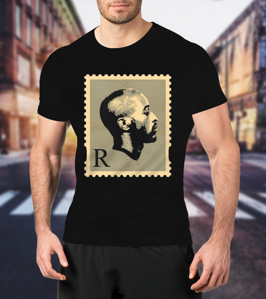 Tupac Shakur Black Postage Stamp Profile 2Pac T-Shirt