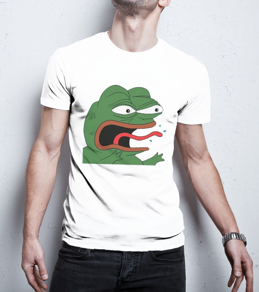 Angry Pepe Frog Meme Tongue Out Reaction Image T-Shirt