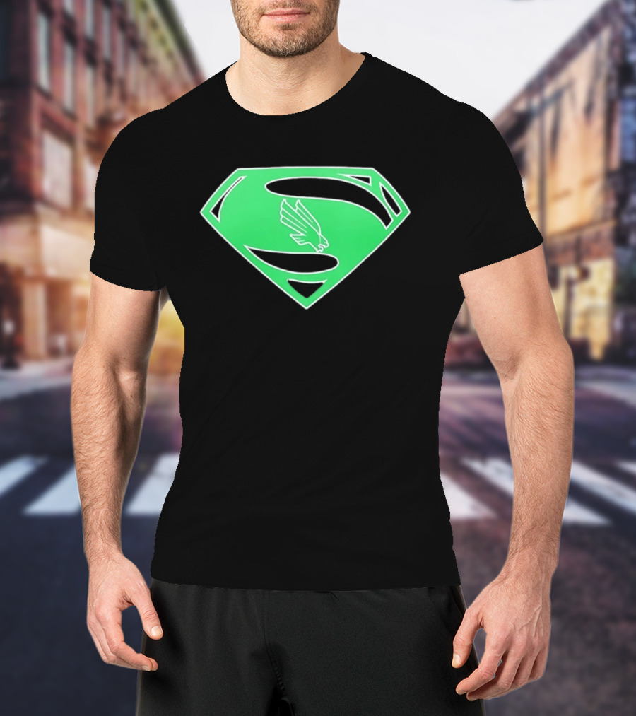 North Texas Mean Green UNT Superman T-Shirt