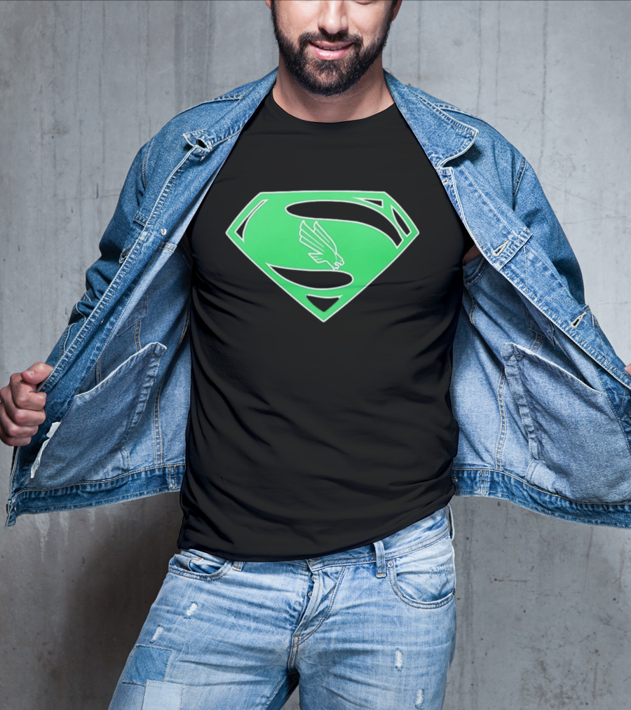 North Texas Mean Green UNT Superman T-Shirt