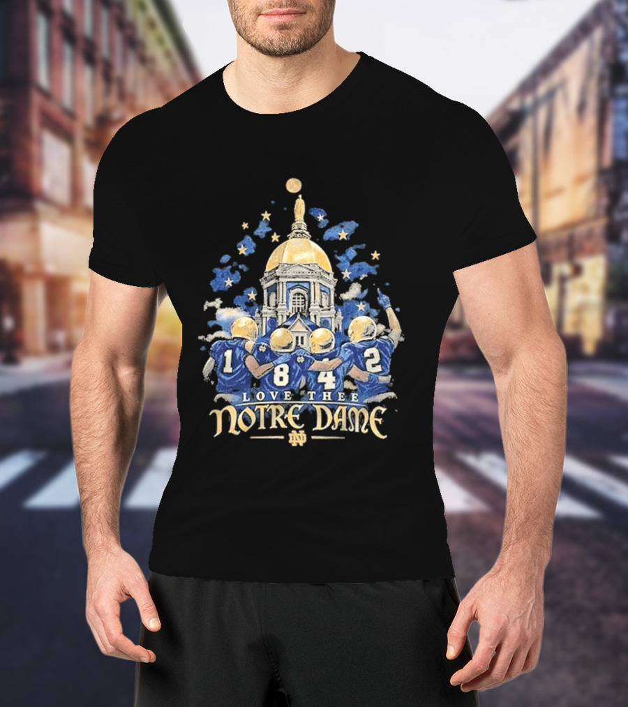 Notre Dame Football Golden Dome Love The Notre Dame 1182 Football Players T-Shirt