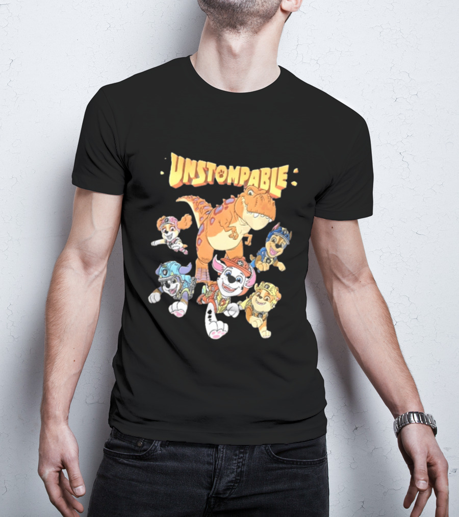 Paw Patrol Unstompable Pups With Tyrannosaurus Dinosaur Adventure T-Shirt