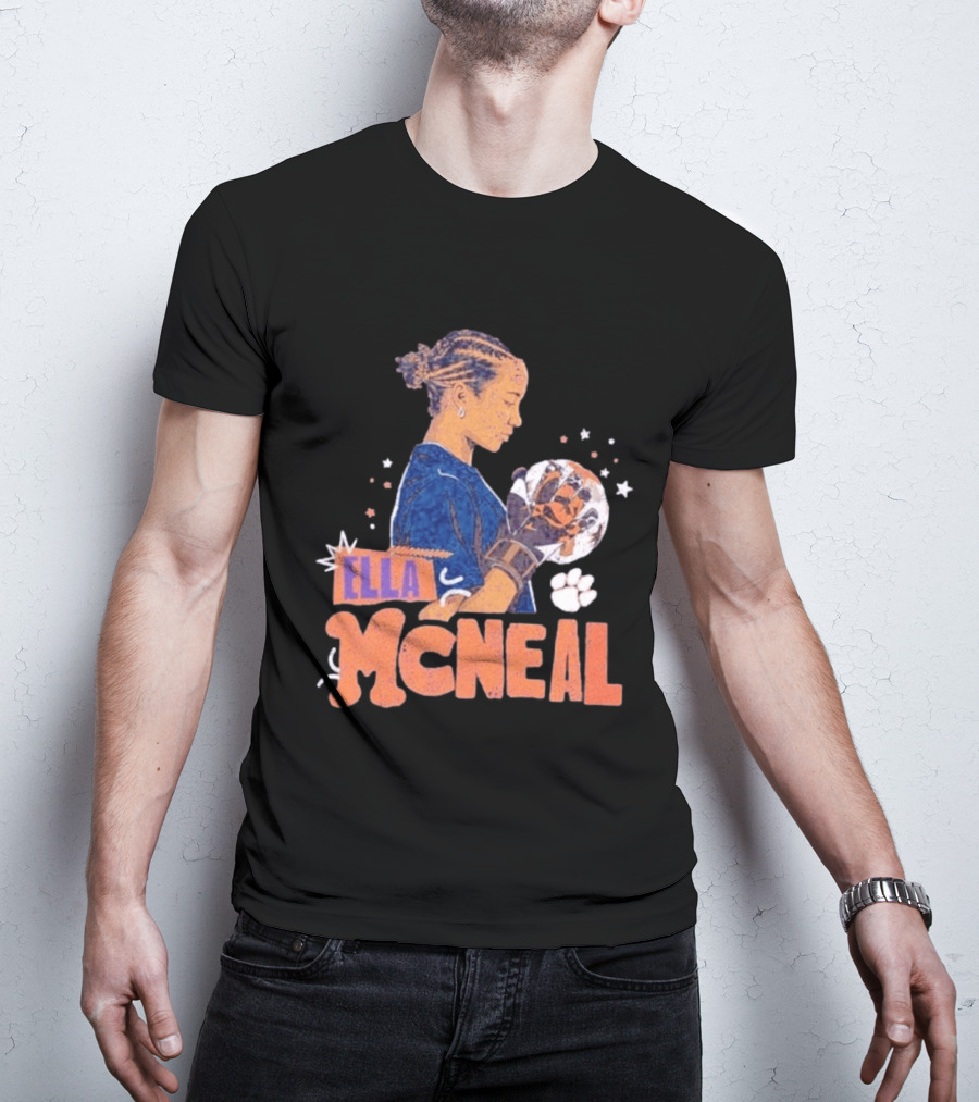 Ella McNeal Clemson Tigers Soccer Player Holding Ball T-Shirt