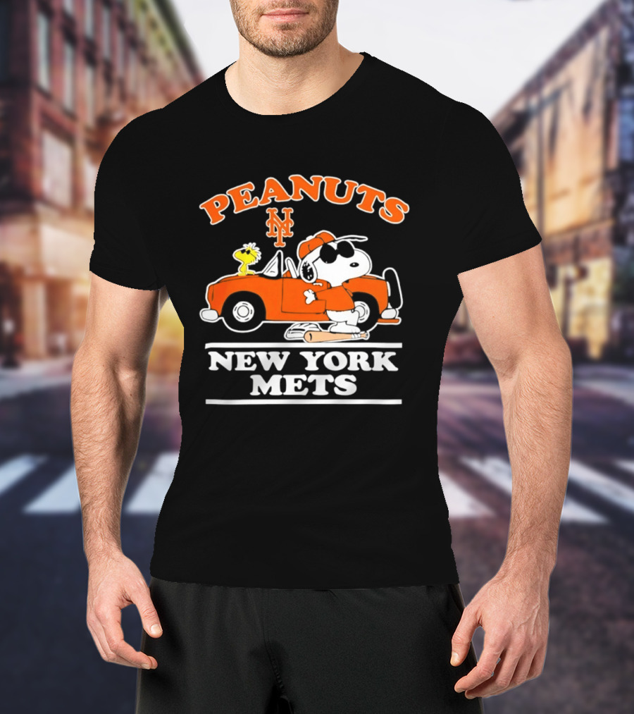 Peanuts Snoopy Woodstock New York Mets MLB Fan Gear T-Shirt