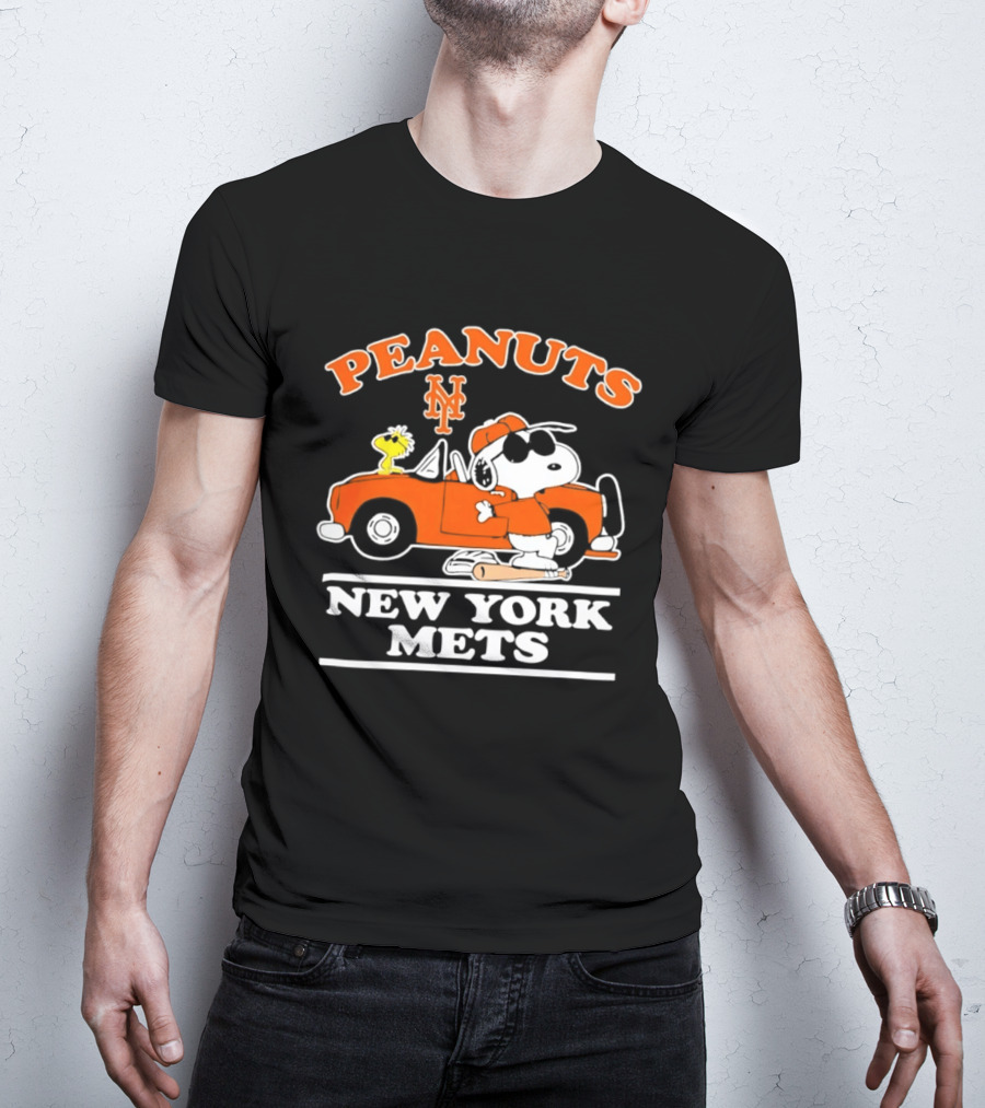Peanuts Snoopy Woodstock New York Mets MLB Fan Gear T-Shirt