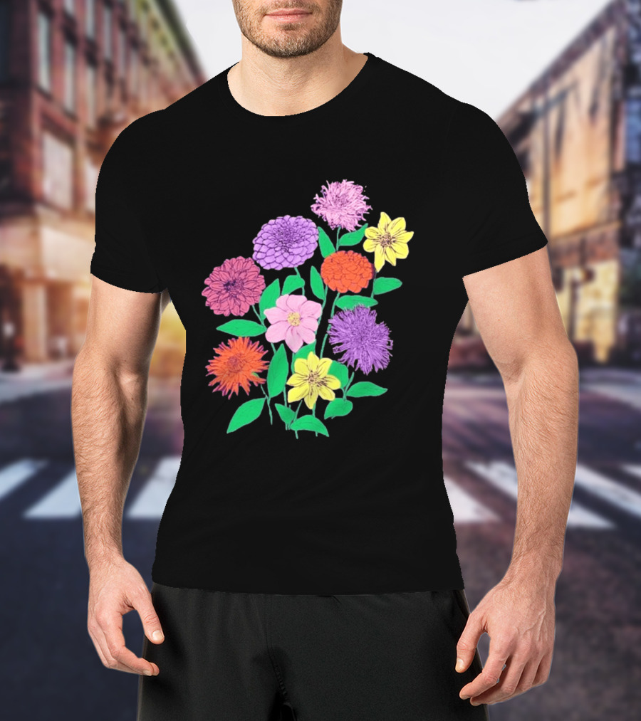 Jane Colby Colorful Floral Arrangement T-Shirt