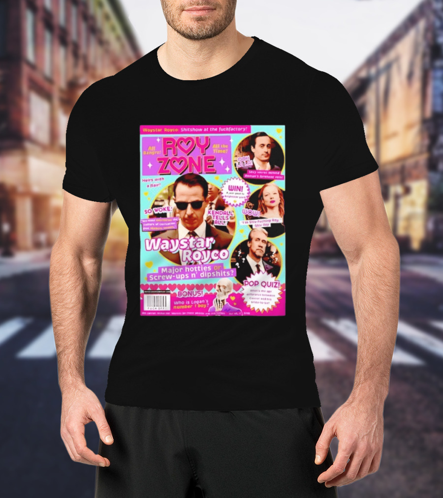 Roy Zone Waystar Royco Magazine Cover Kendall Tells All Roman Shiv Connor Roy T-Shirt