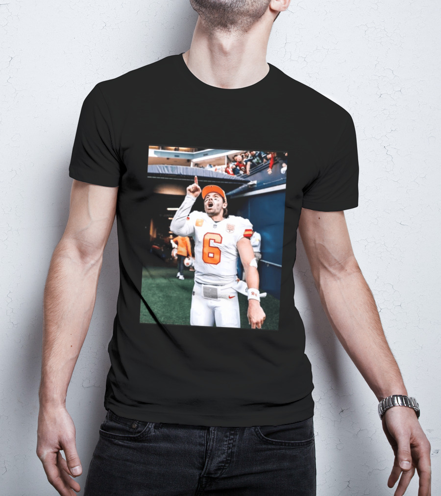 Baker Mayfield Tampa Bay Buccaneers NFL Quarterback Action Number 6 T-Shirt