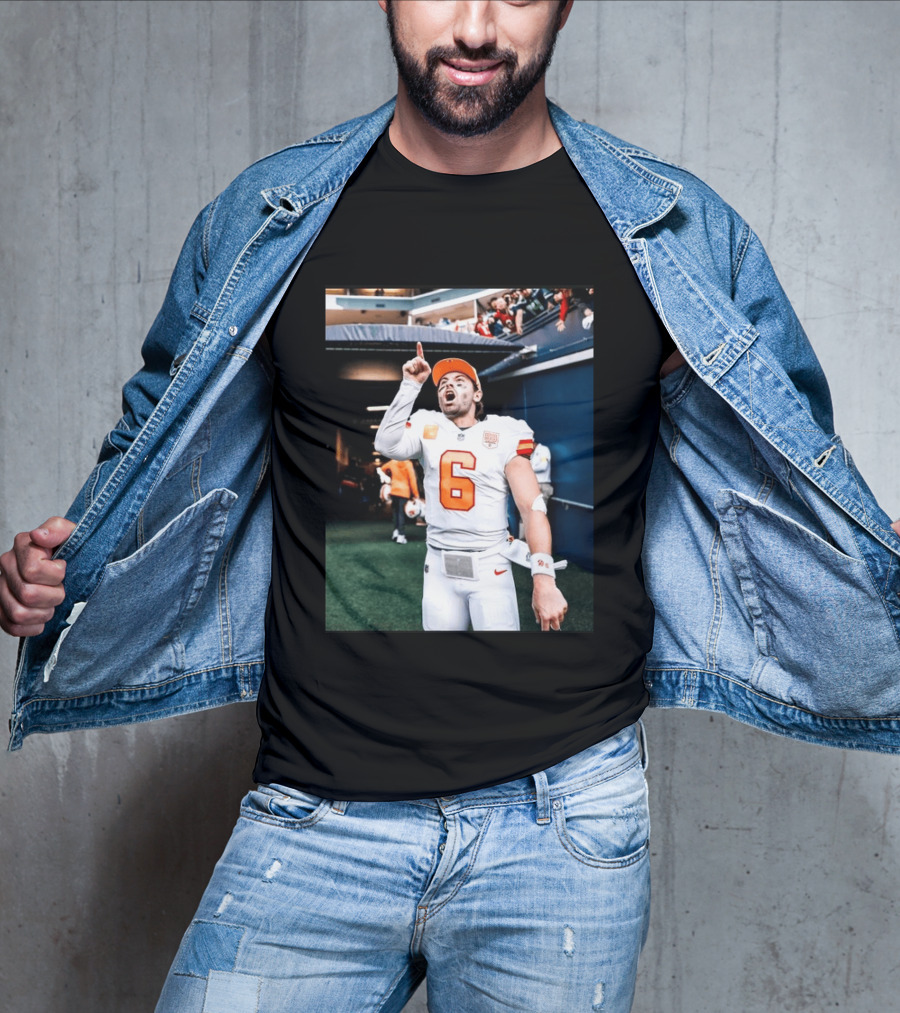Baker Mayfield Tampa Bay Buccaneers NFL Quarterback Action Number 6 T-Shirt