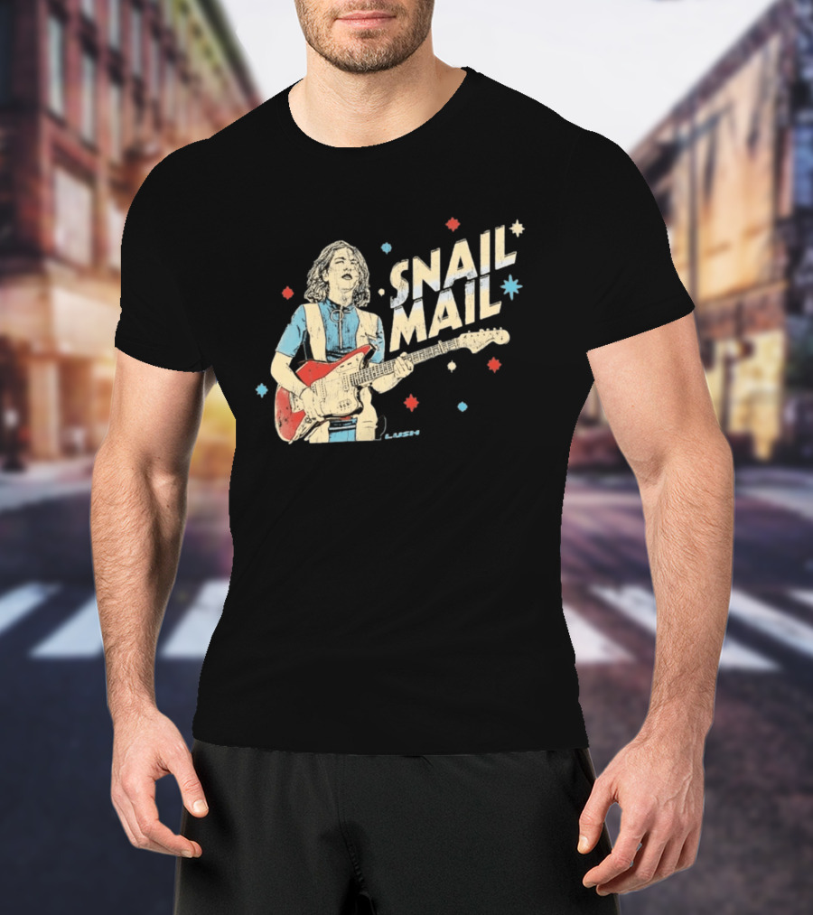 Snail Mail Lush Indie Rock Distressed Guitar T-Shirt