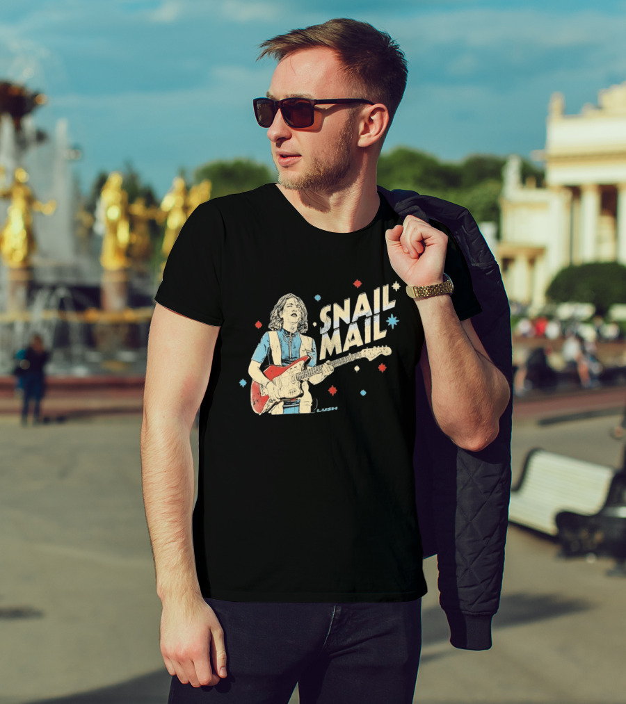 Snail Mail Lush Indie Rock Distressed Guitar T-Shirt