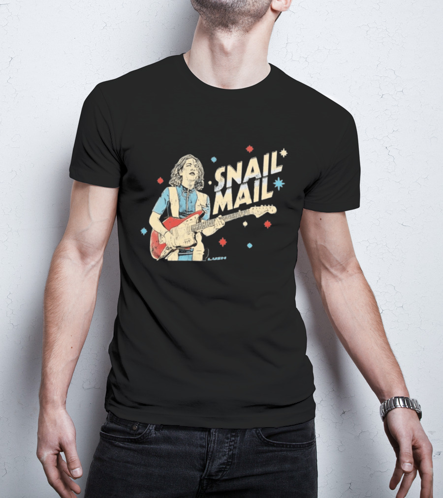 Snail Mail Lush Indie Rock Distressed Guitar T-Shirt