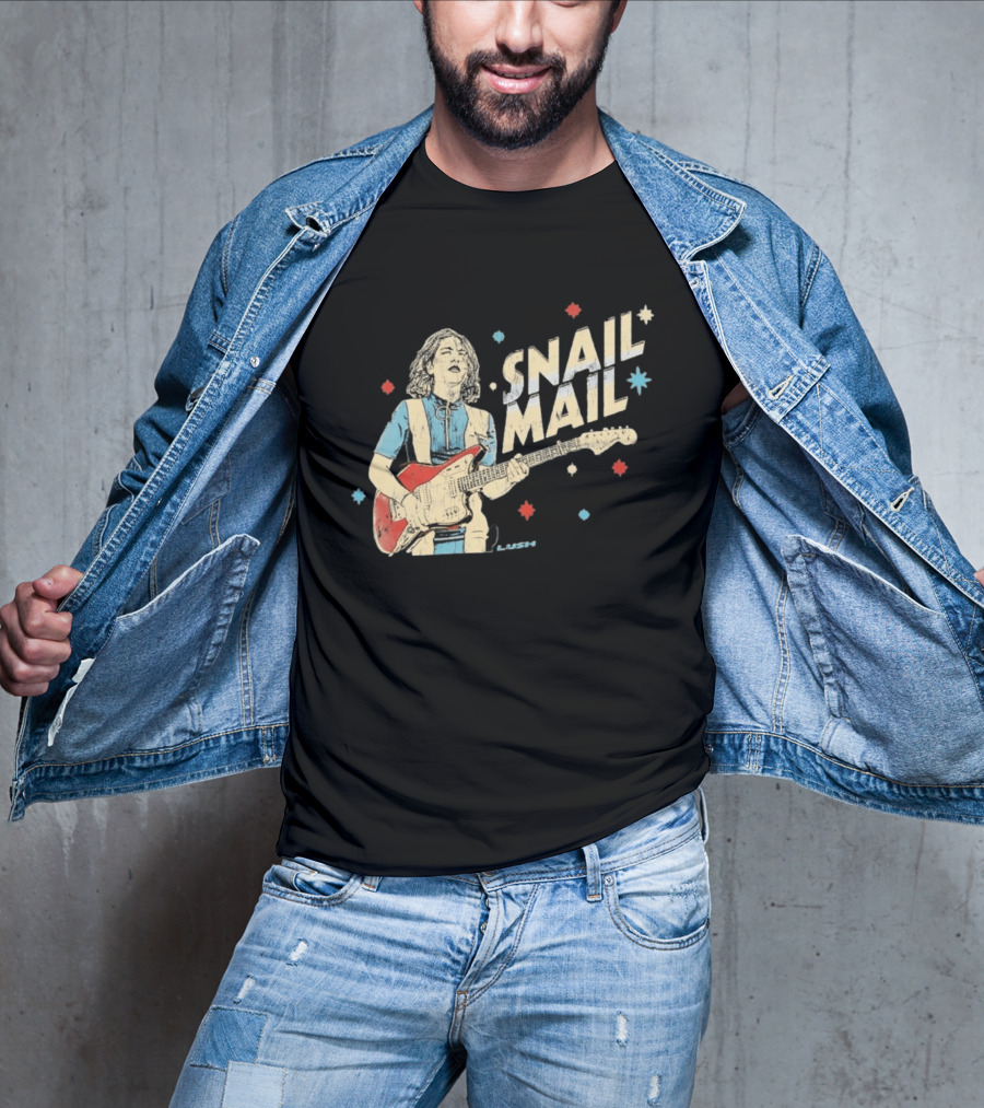 Snail Mail Lush Indie Rock Distressed Guitar T-Shirt