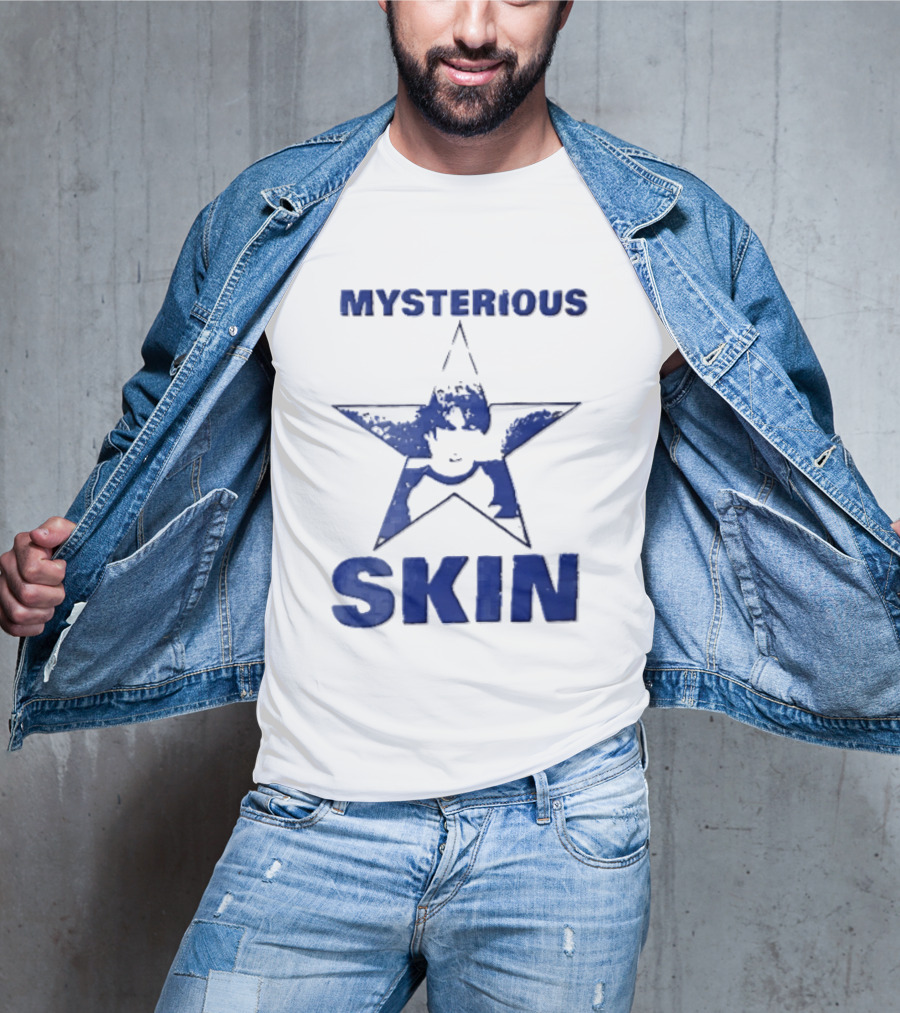 Mysterious Skin Distressed Blue Star Male Bootleg T-Shirt