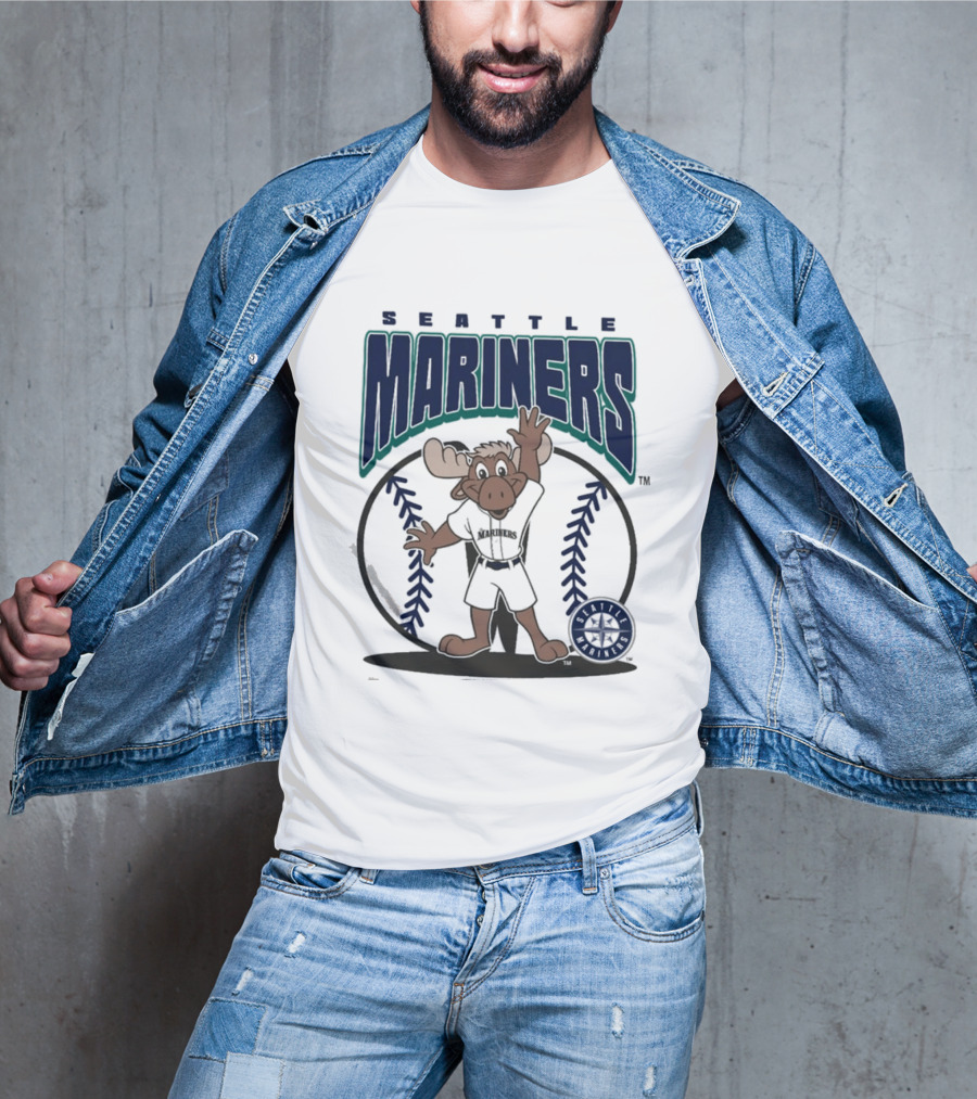 Seattle Mariners Moose Character Youth Mitchell & Ness Mania T-Shirt