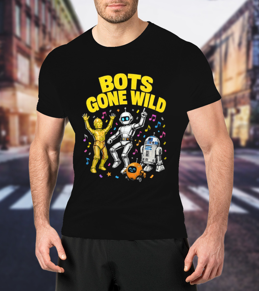 Bots Gone Wild With Star Wars Droids C 3PO R2 D2 Celebration T-Shirt