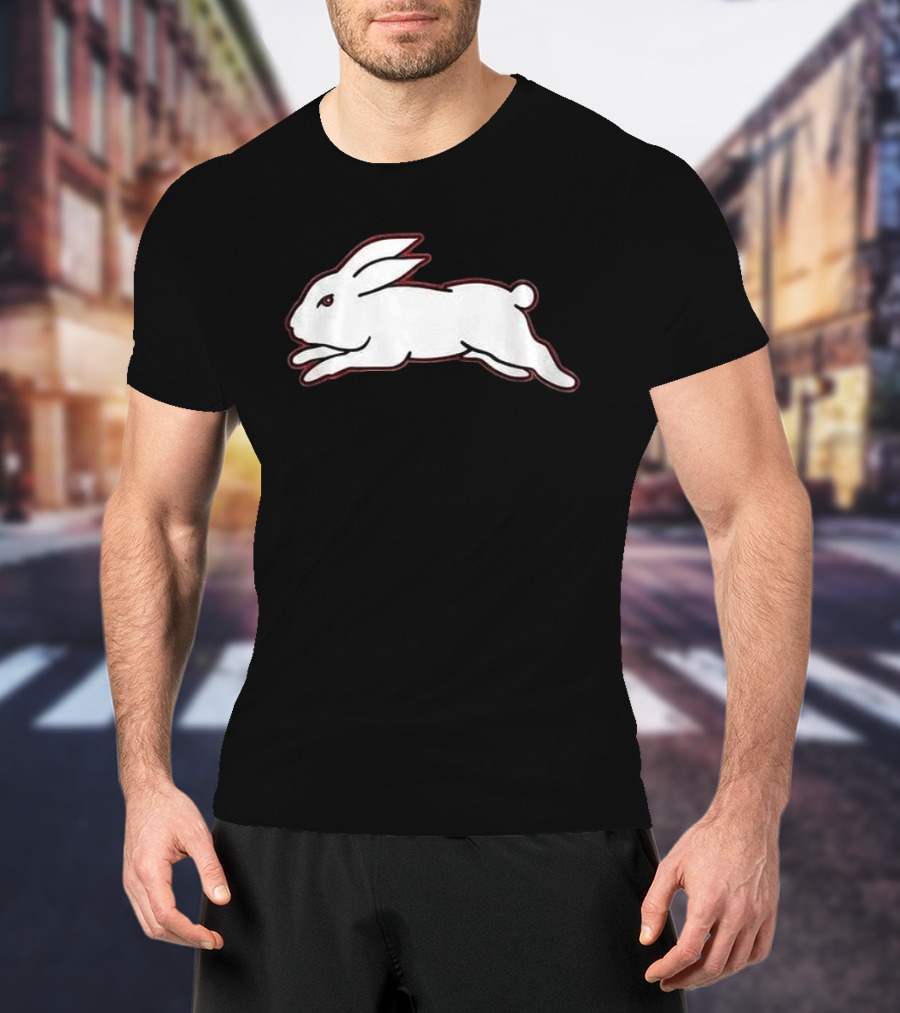 Jai 100th Game South Sydney Rabbitohs Iconic Rabbit Logo Celebration T-Shirt