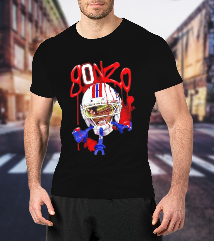 Christian Gonzalez Gonzo New England Patriots Football Helmets And Gear T-Shirt