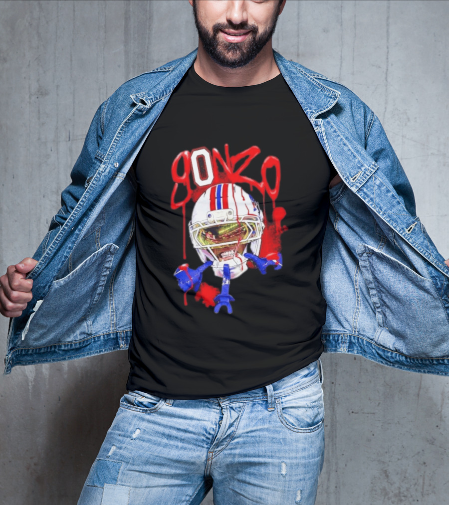 Christian Gonzalez Gonzo New England Patriots Football Helmets And Gear T-Shirt