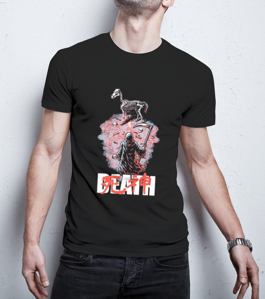 Shinigami Grim Reaper Skeleton Horse T-Shirt