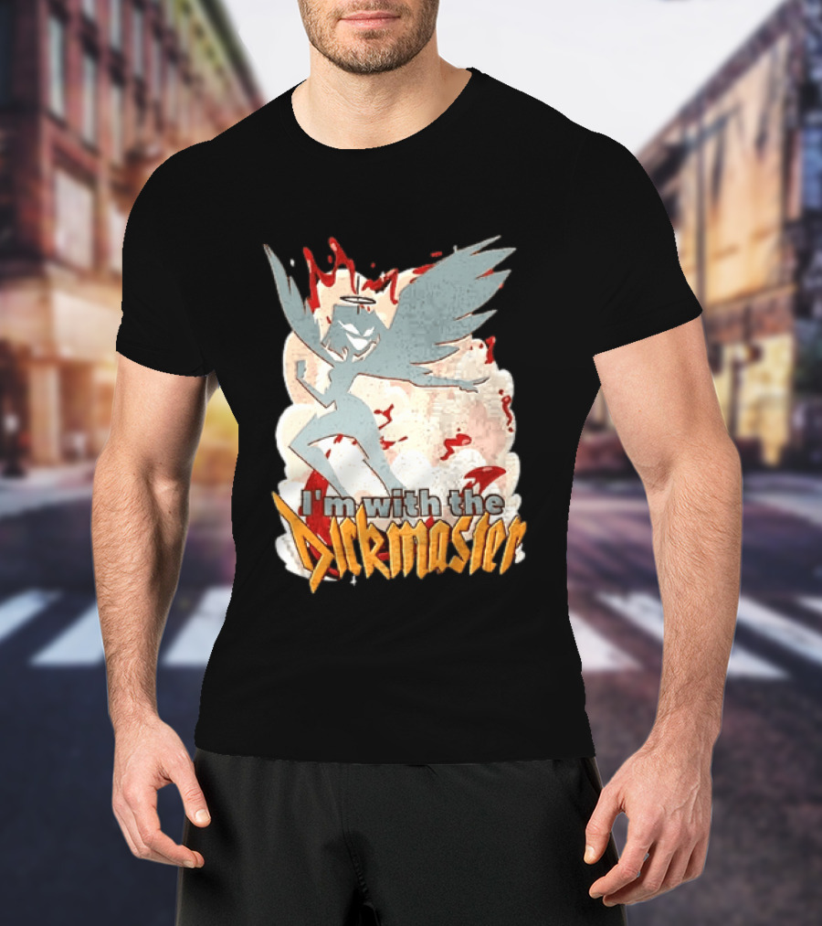I'm With The Dickmaster Lute Hazbin Hotel Winged T-Shirt