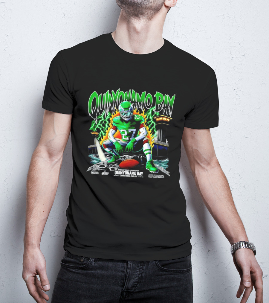 Quinyon Mitchell Quinyonamo Bay Philadelphia Eagles 27 Football T-Shirt