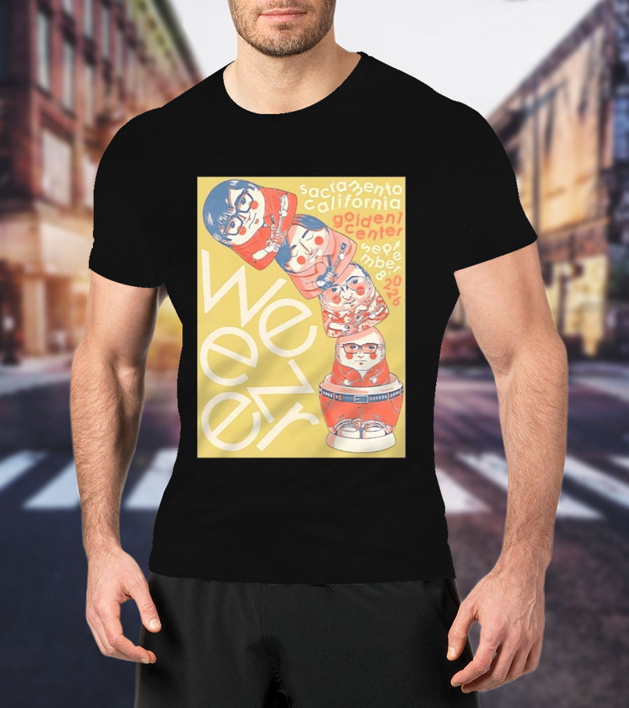 Sacramento California Golden 1 Center September 8 2026 Weezer Concert Matryoshka Dolls T-Shirt